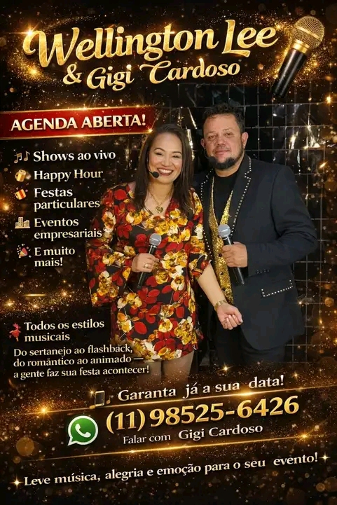 Wellingto lee e Gigi Cardoso